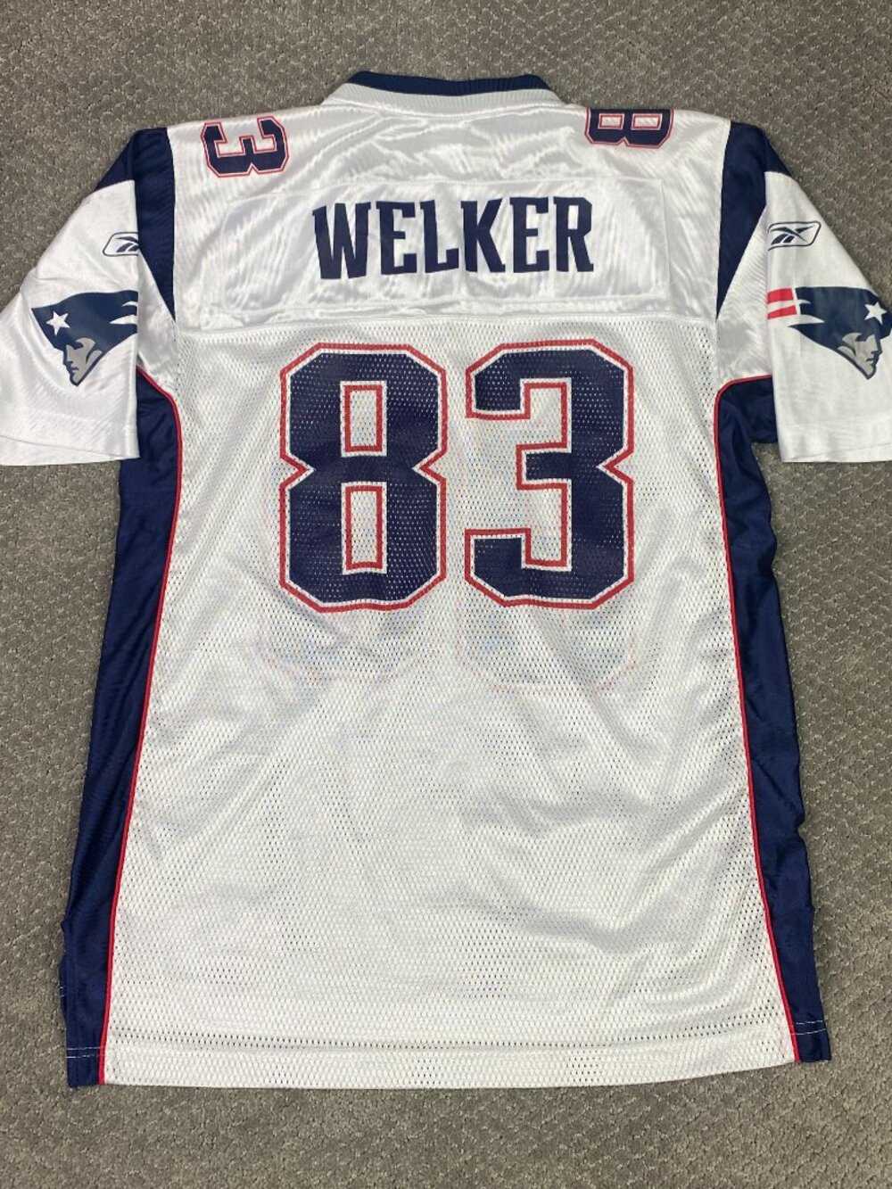 Reebok Wes Welker New England Patriots Jersey Mens Large medium White Onfield